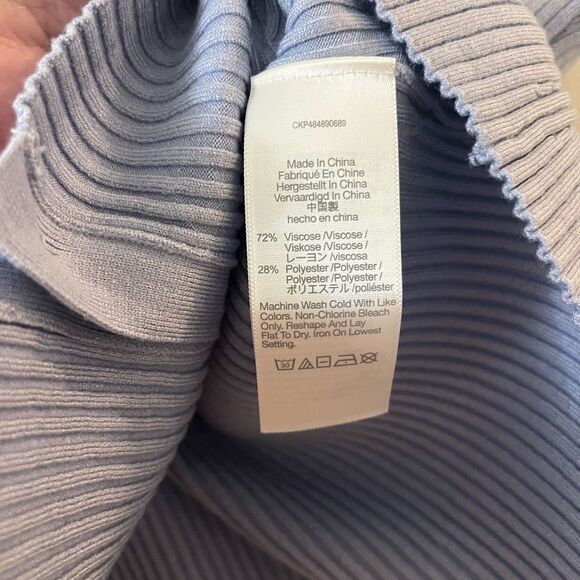 Madewell‎ The Signature Knit Button-Front Sweater Tank Ribbed Blue Sz Large NWT - Picture 16 of 16